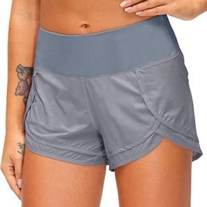 gray casual/workout shorts that have built in spandex and are very comfy